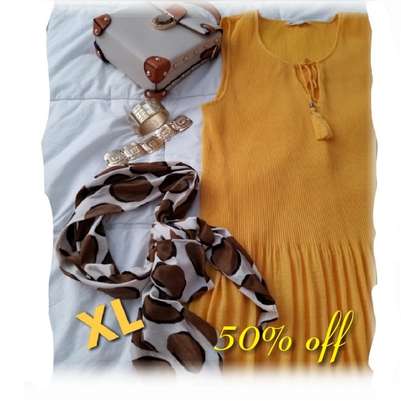 jane & delancey Tops - Yellow Sleeveless Ruffle Tie Blouse Top